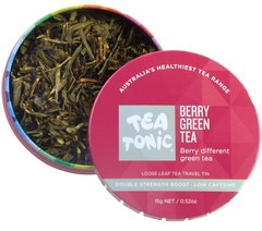 TEA TONIC | Travel Tin Loose Leaf Tea | Berry Green Tea