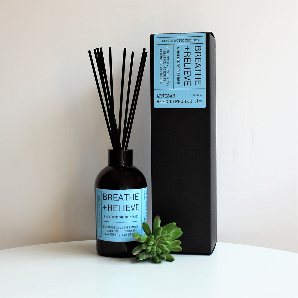 Artisan Reed Diffuser | BREATHE & RELIEVE | Amber Brights | Room Fragrance