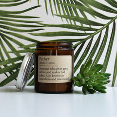 Design Your Own  | DICTIONARY MEANING | Personalised | Custom | Amber Glass | Soy Candle Jar