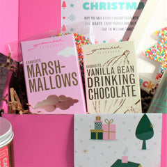 XMAS CHOCOLATE LOVER Custom Hamper | PERSONALISED | Soy Candle & Chocolate Gift Pack | PINK | Christmas