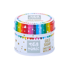 TEA TONIC | Travel Tin | Gold Sparkle Sugar HEARTS